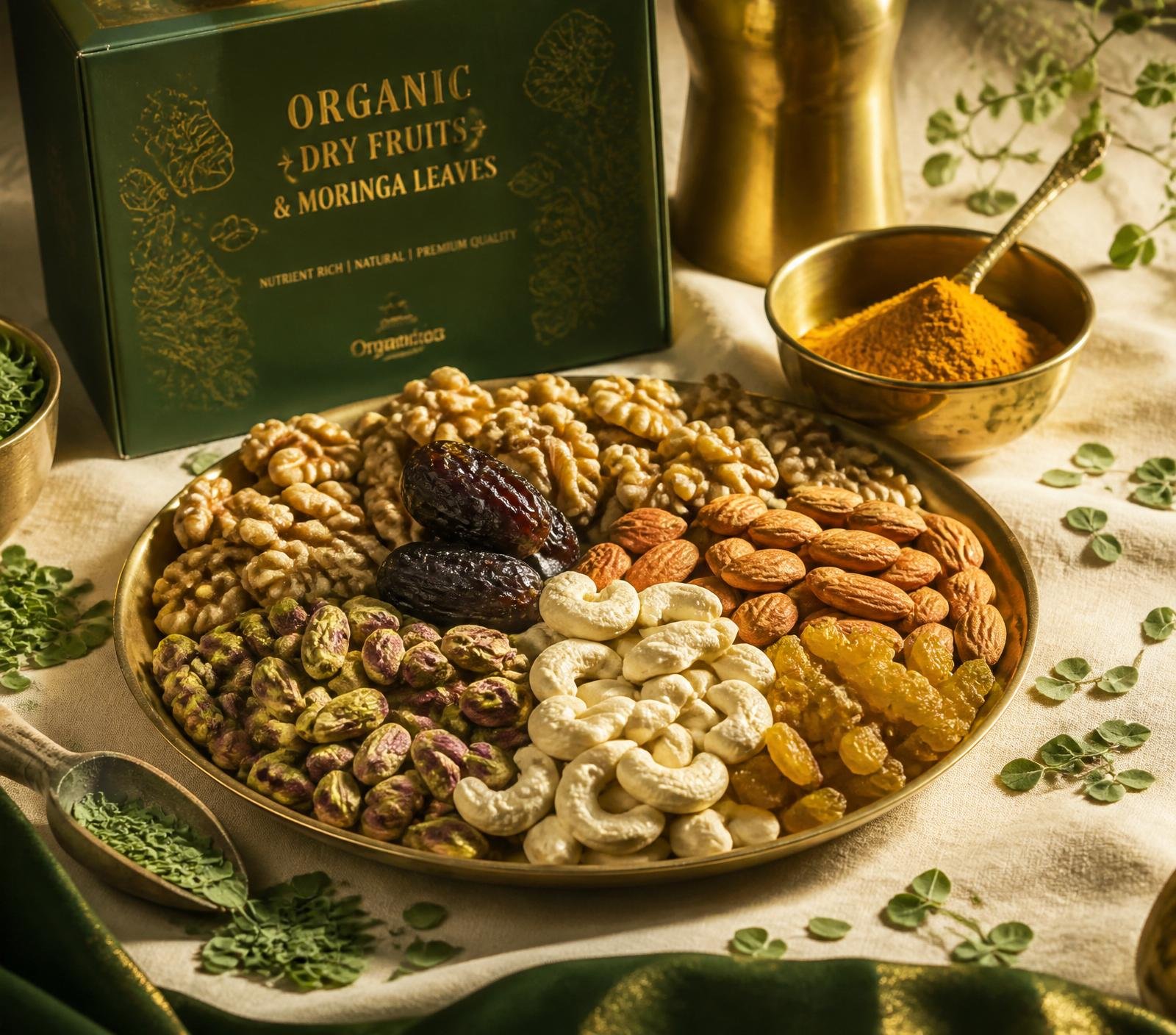 Premium organic dry fruits arrangement